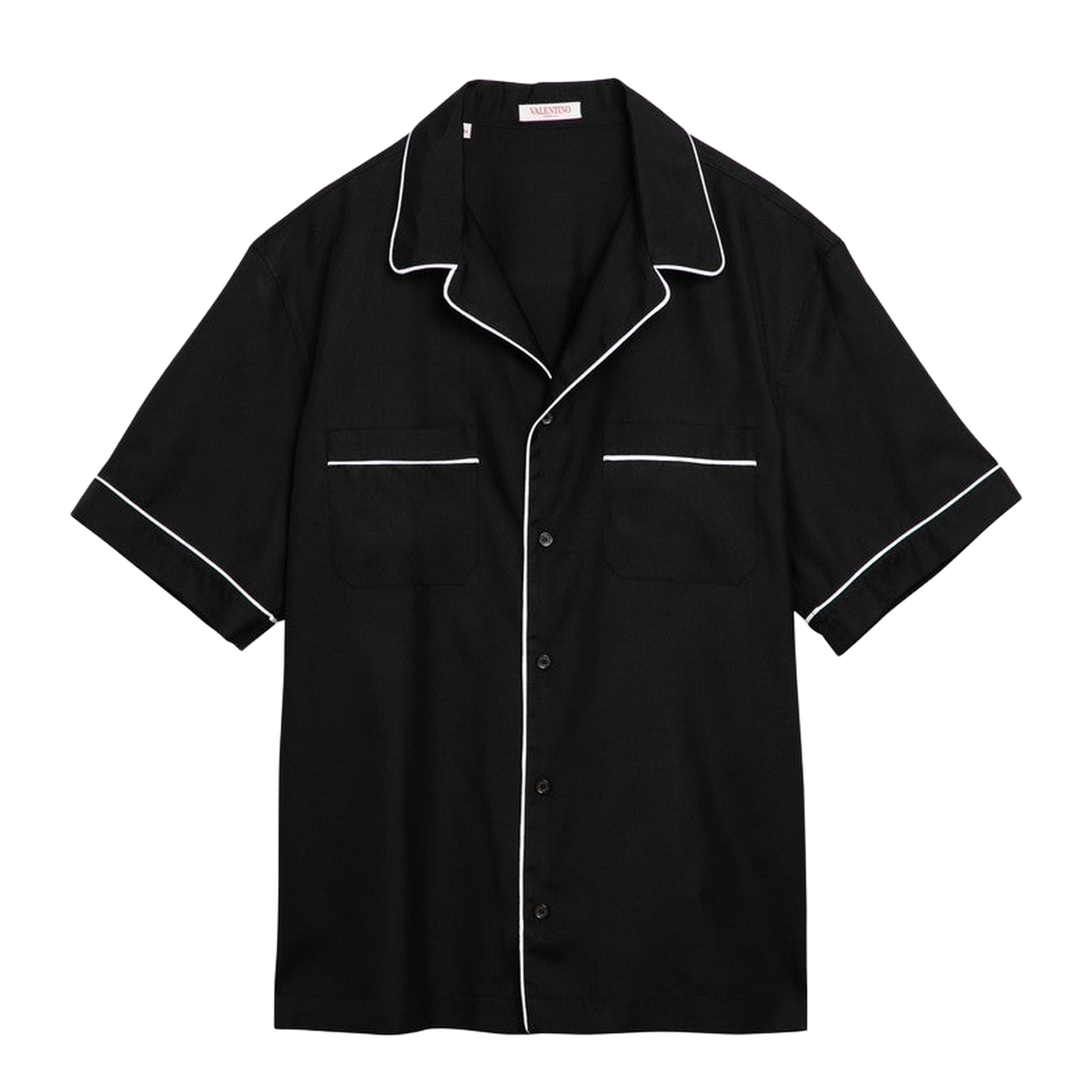 Black Silk Bowling Shirt