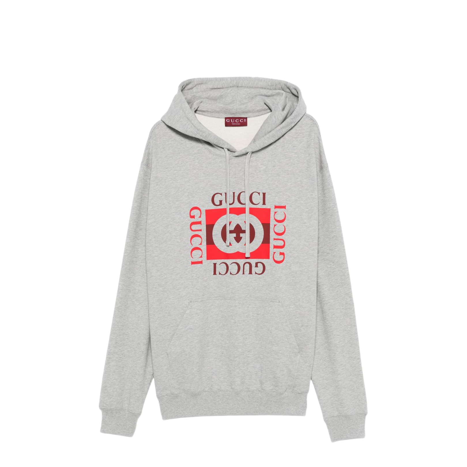 Printed Cotton Jersey Sweatshirt in Grey Mélange