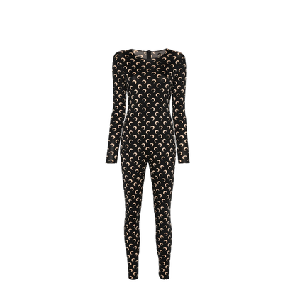 Moon Printed Catsuit - Black