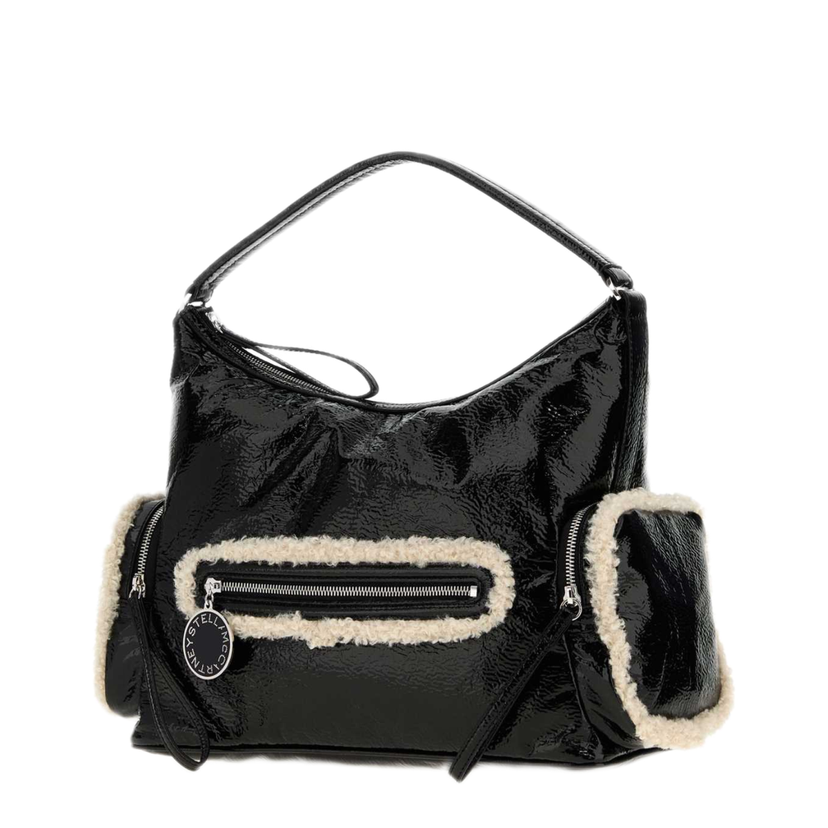 MAYFEYR - Stella Mccartney - Dartmoor Nylon Shoulder Bag Cracked Patent - 7B0184WP08721000