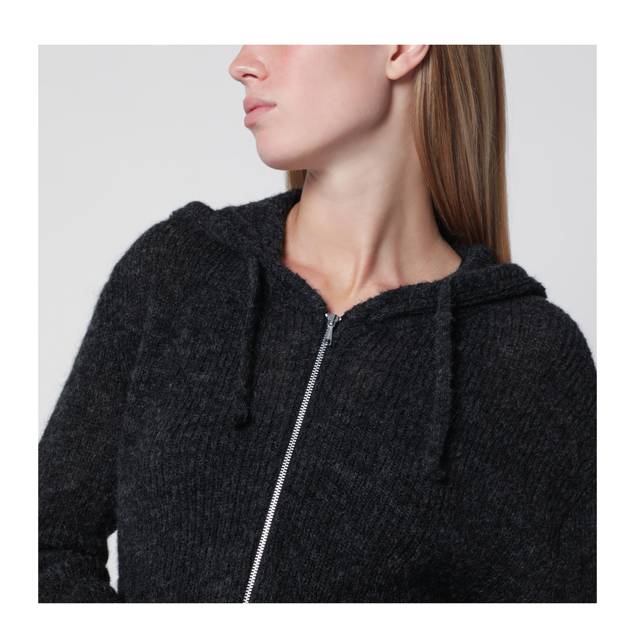 MAYFEYR - Our Legacy - Grey Alpaca Blend Sweatshirt Cardigan - W2263CCMOWOCM