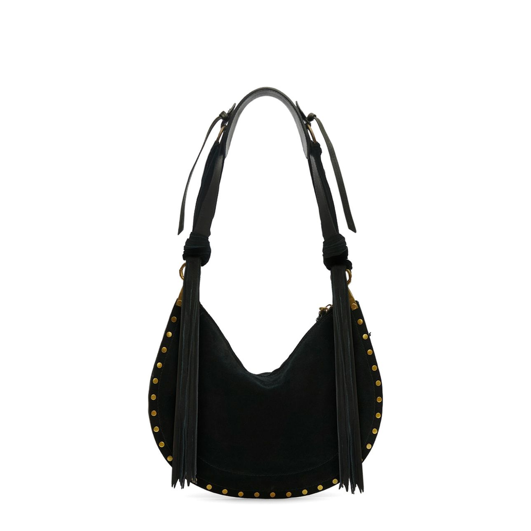 MAYFEYR - Isabel Marant - Black Shoulder Bag With Metal Embellishments - BF0066FGD2C17M01BK