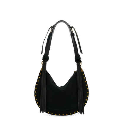 MAYFEYR - Isabel Marant - Black Shoulder Bag With Metal Embellishments - BF0066FGD2C17M01BK