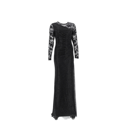 MAYFEYR - Self Portrait - Long Dress With Lace Sleeves - PF25100XABBLACK