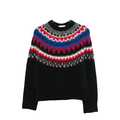 Wool Crewneck Jumper - Black