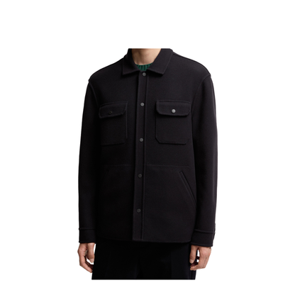 Navy Blue Tagnit Reversible Wool Shirt Jacket