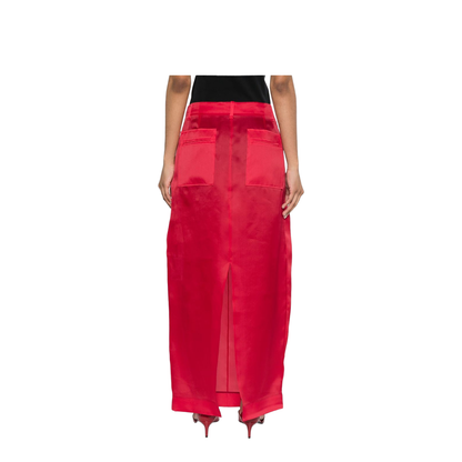 Silk Skirt with Concealed Fly and Pockets