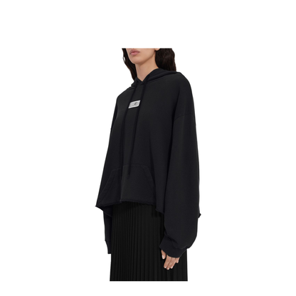 Black Cotton Hoodie