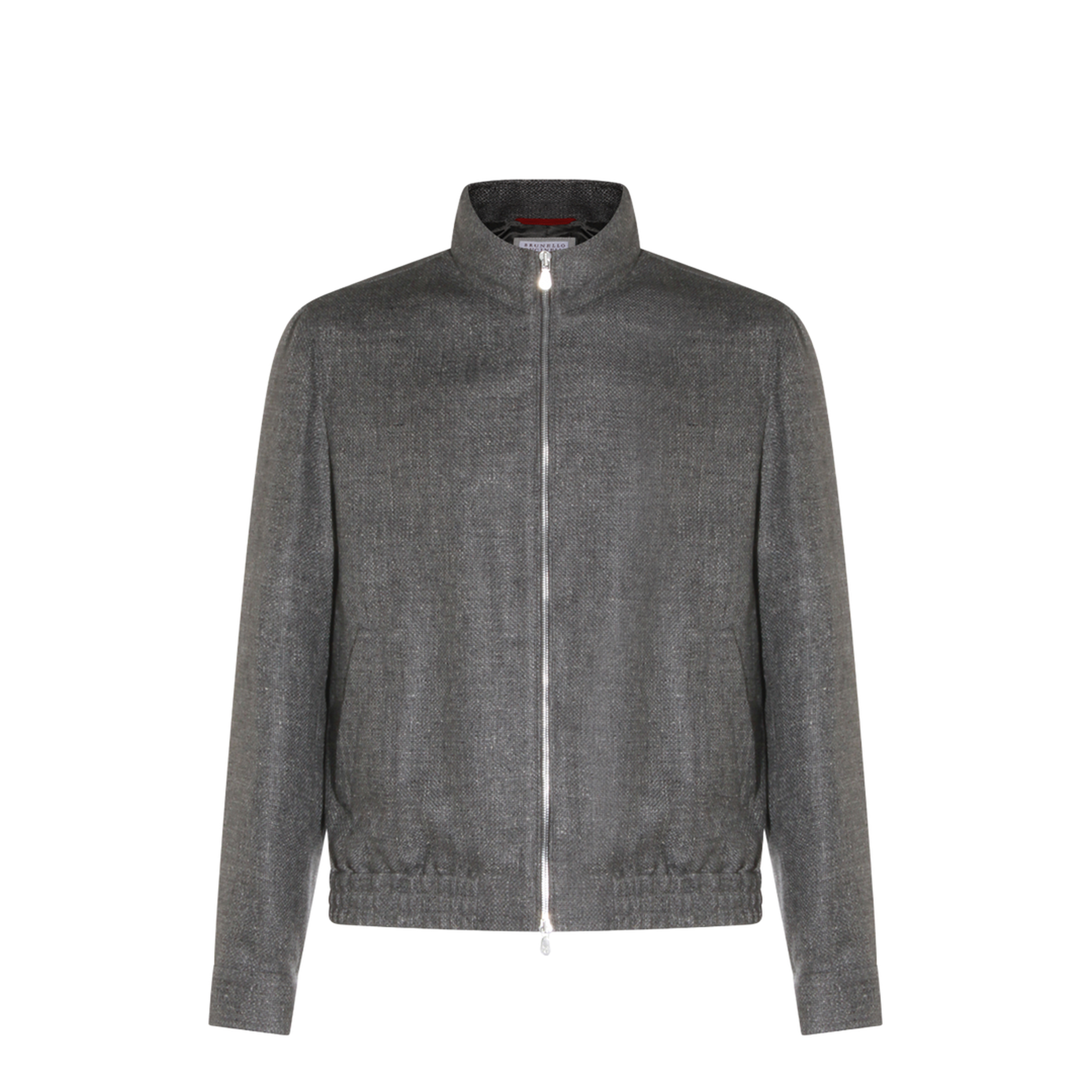 Stand Collar Outerwear Jacket Grey