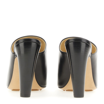 Black Nappa Leather Canalazzo Sandals