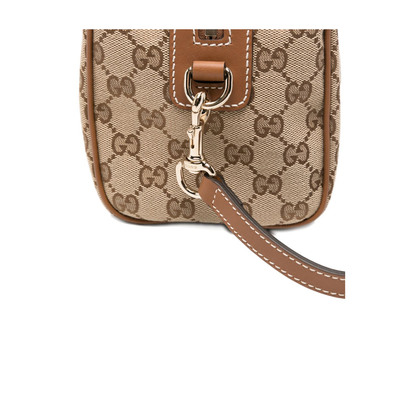 GG Supreme Mini Canvas Top Handle Bag - Beige