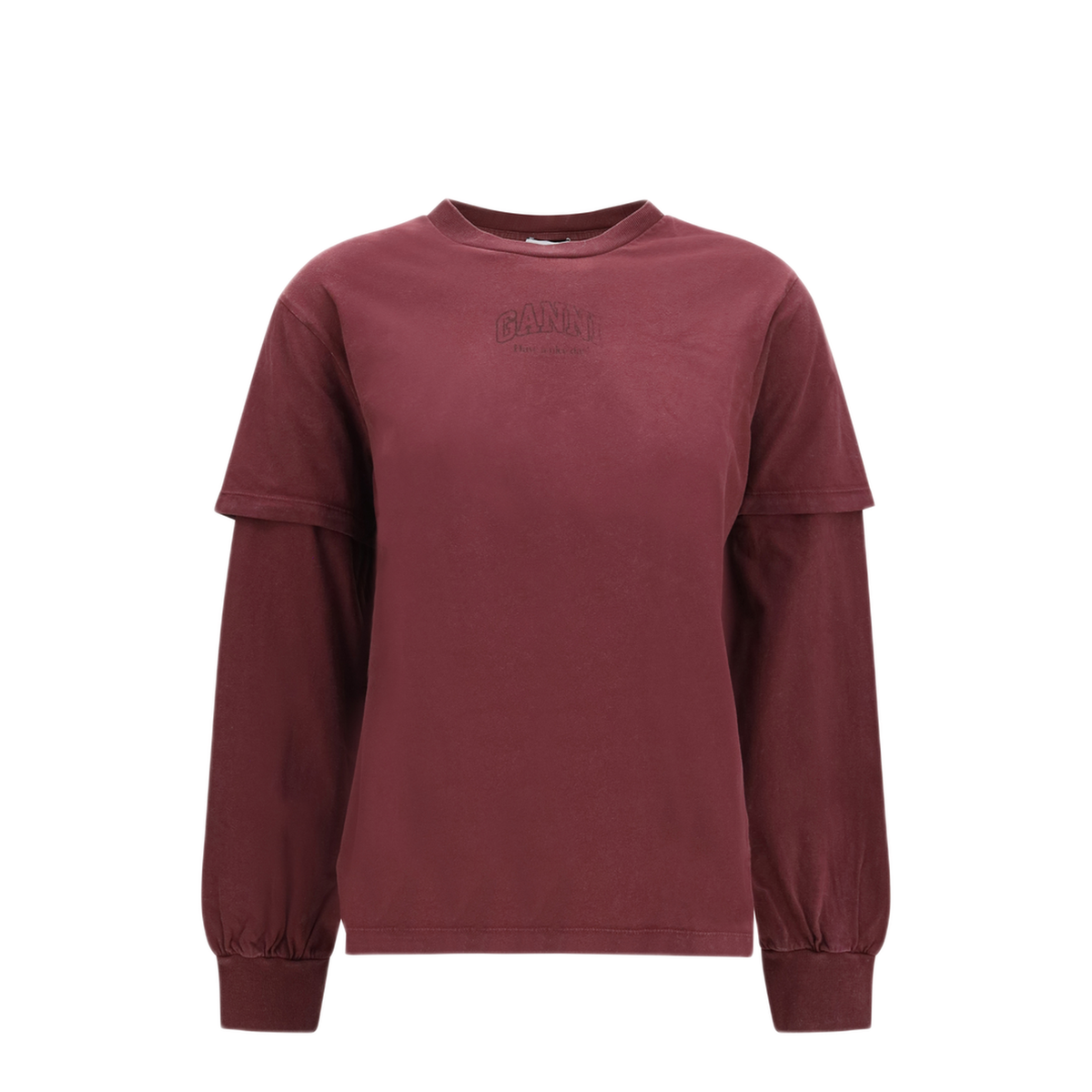 MAYFEYR - Ganni - Future Heavy Jersey Long Sleeve T Shirt - A1050266431
