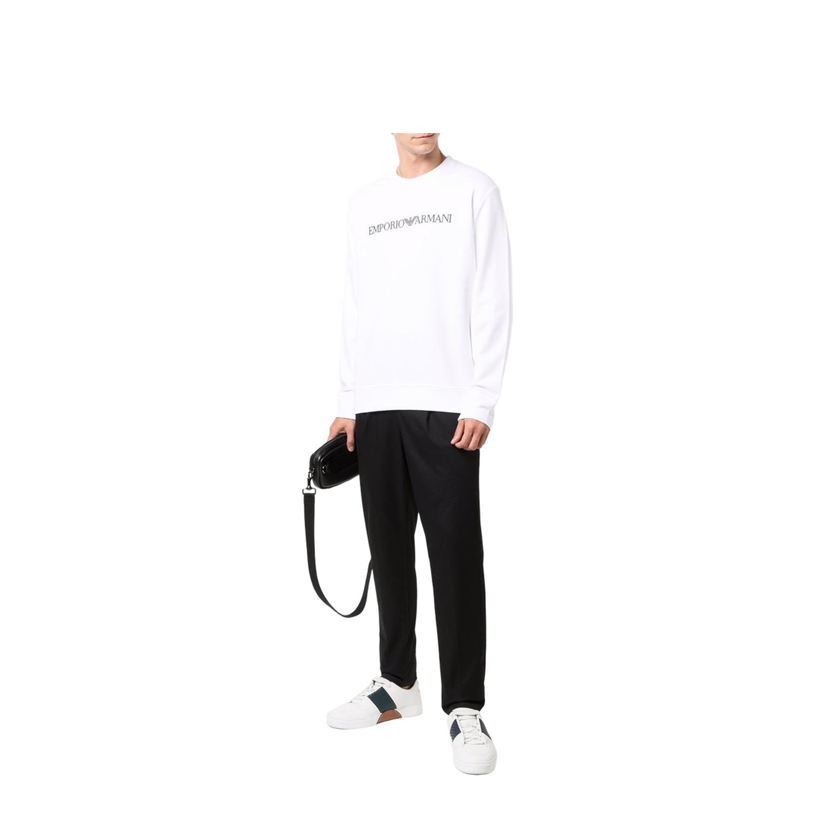 Modal-blend sweatshirt with logo print