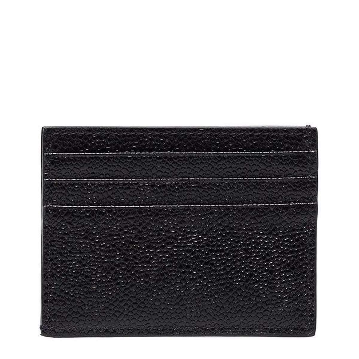 Pebble Grain Leather Single Card Holder
