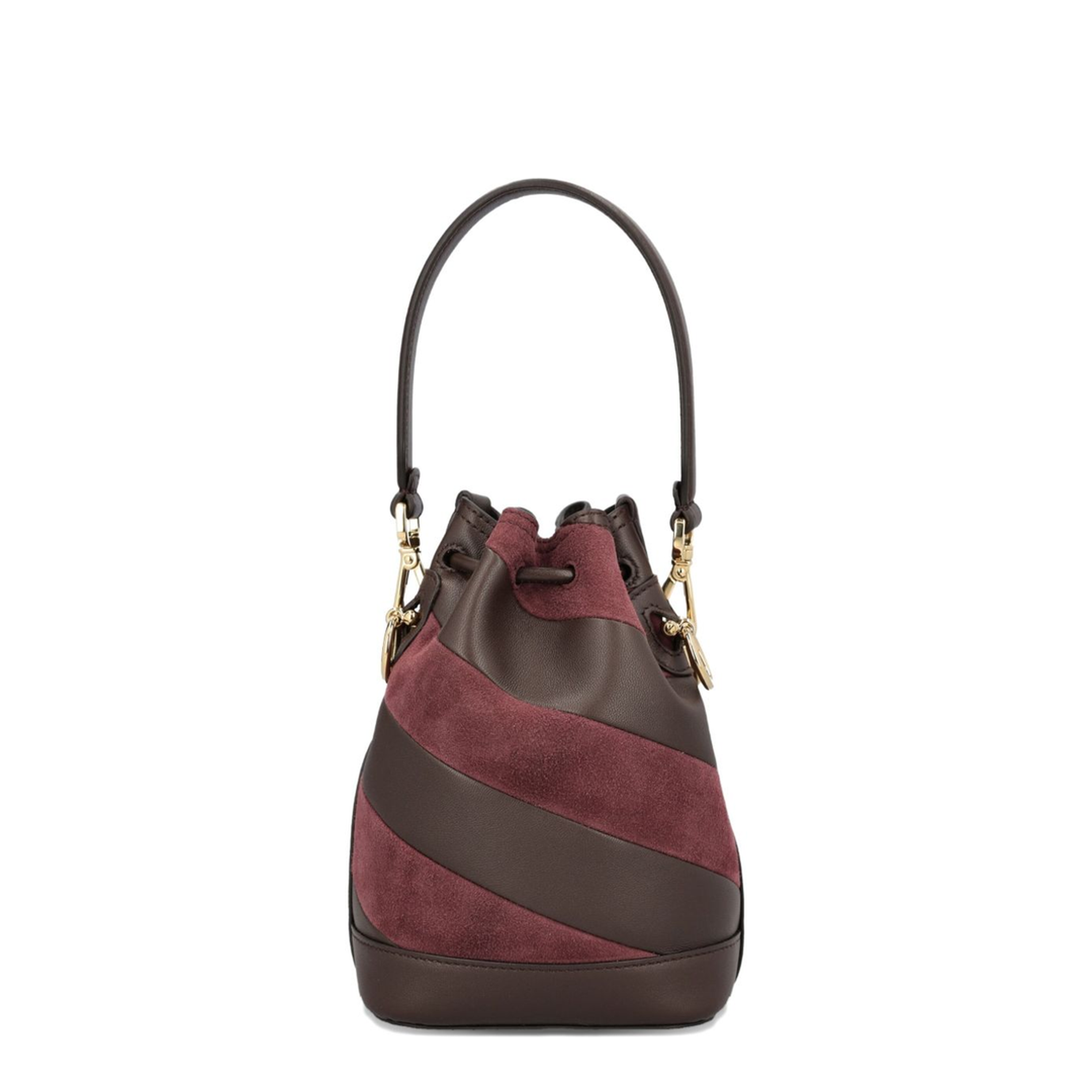Mini Mon Tresor Chevron Bucket Bag Leather