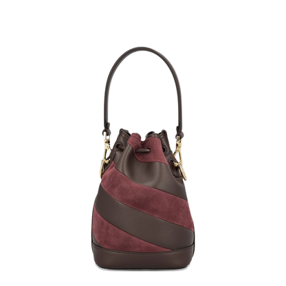 Mini Mon Tresor Chevron Bucket Bag Leather