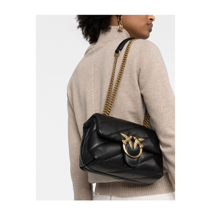Mini Calf Leather Crossbody - Black