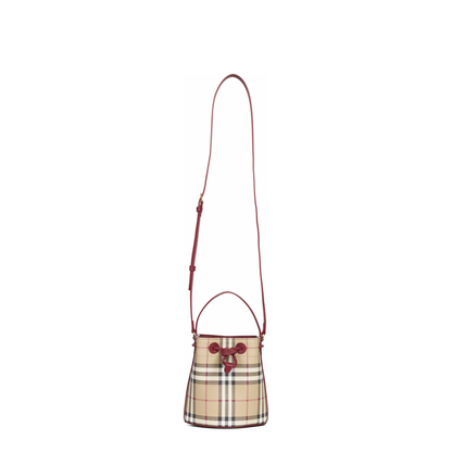 Check Mini Bucket Bag - Archive Beige