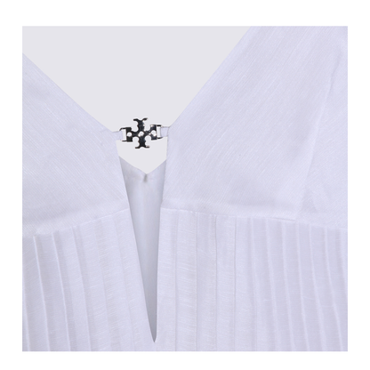 Appliqué Pleated Dress