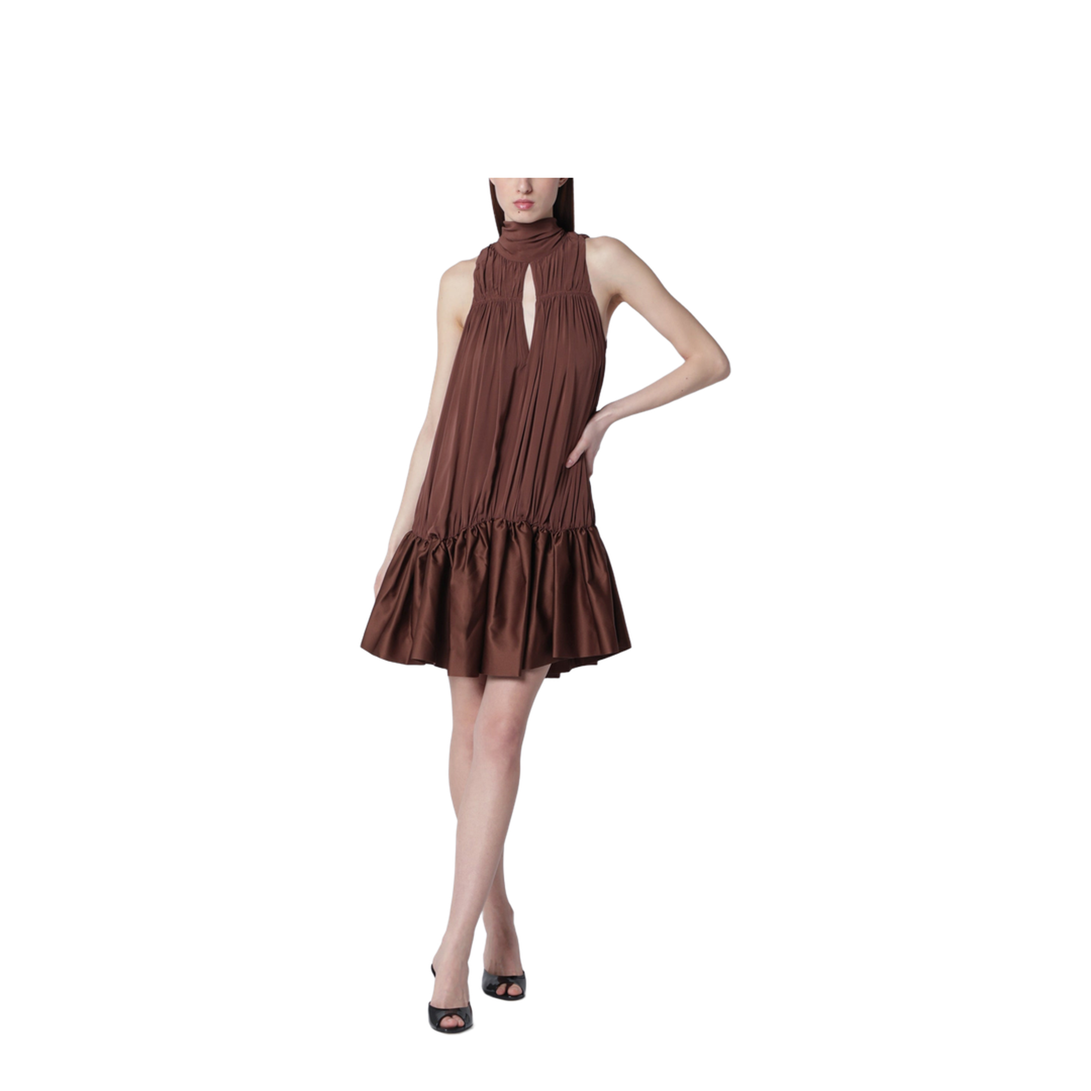 Gathered Mini Dress with Ruching