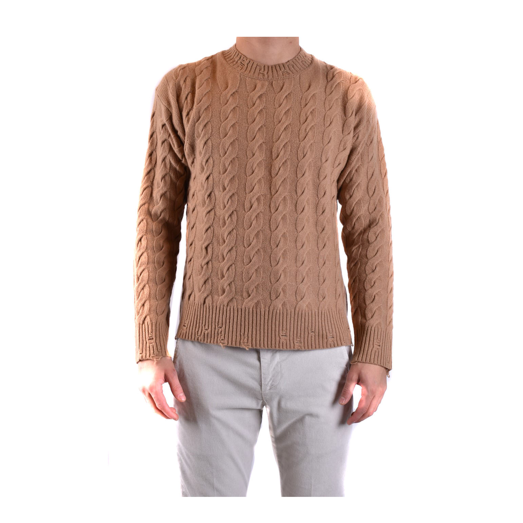 MAYFEYR - LANEUS - Camel Merino Cashmere Sweater - MGU748CAMMELLO