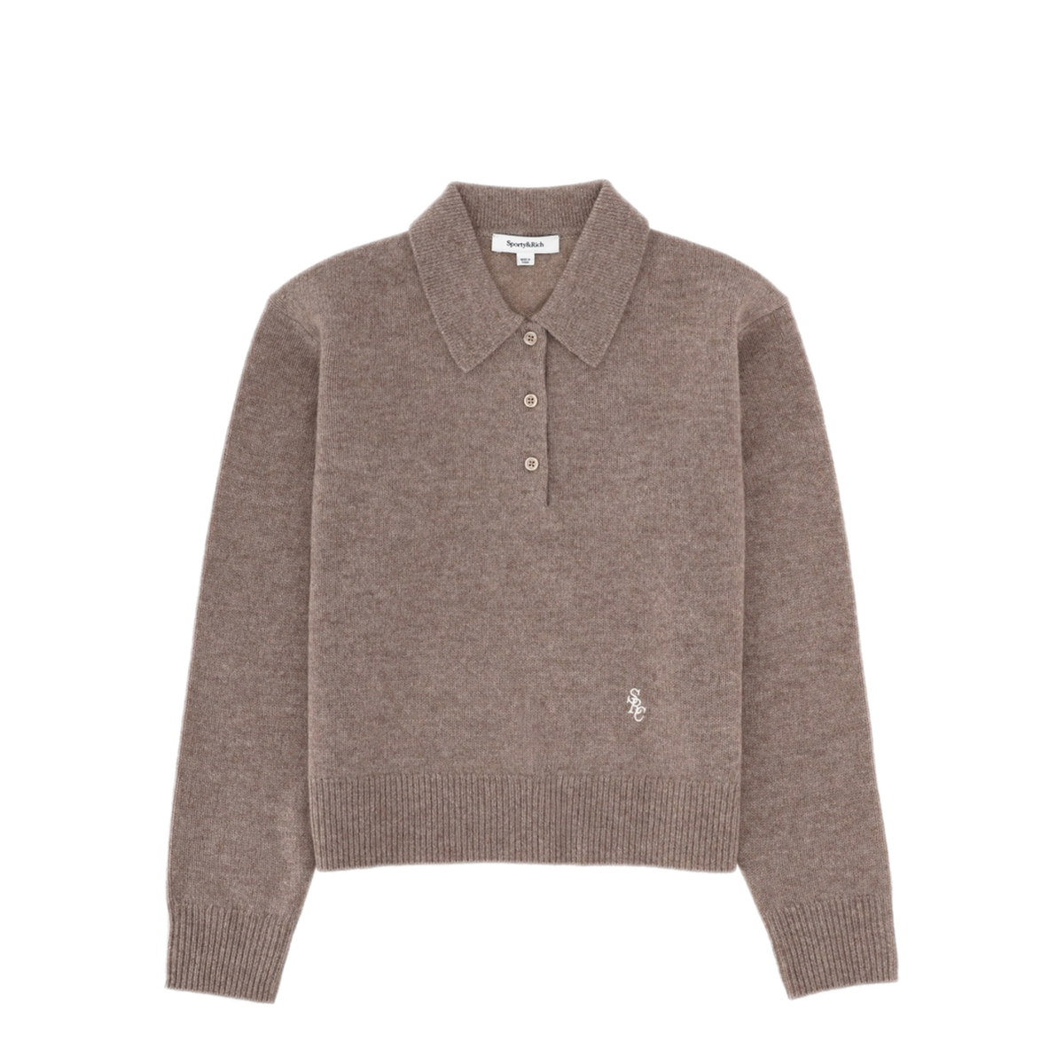 MAYFEYR - SPORTY&RICH - Cashmere Polo Shirt - WS07466302BE24TAPIOCA
