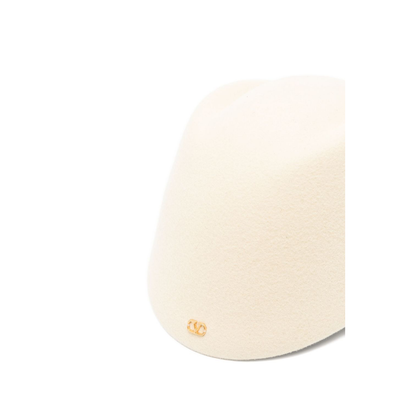 Flat Crown Hat In Beige