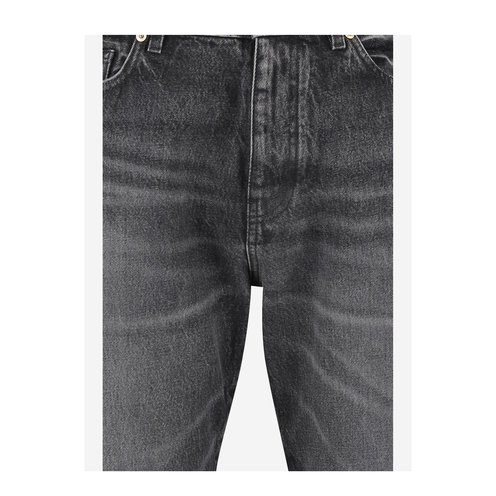 Cotton Denim Jeans With Logo