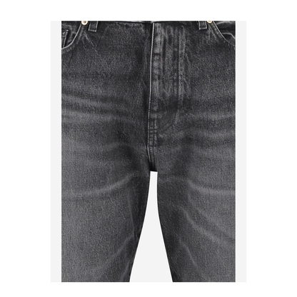Cotton Denim Jeans With Logo