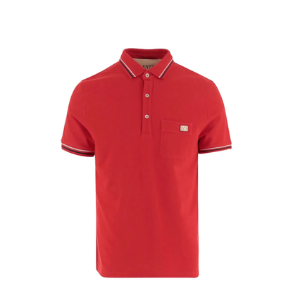 MAYFEYR - Valentino - Cotton Piqué Polo Shirt With Vlogo Patch - VMH01KAQJ