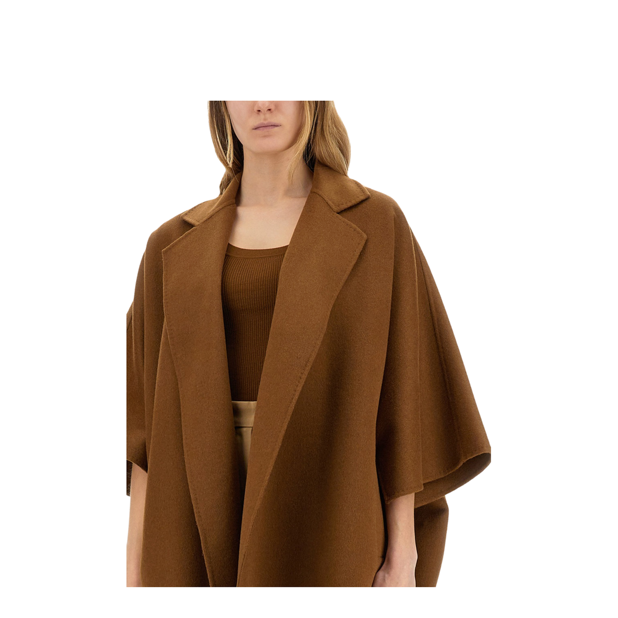 Camel Drap Cape Coat