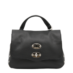 Postina Calfskin Shoulder Bag - Black