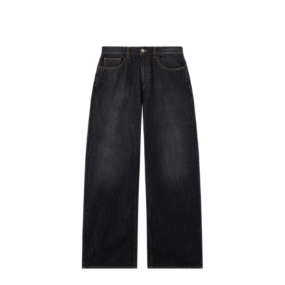 MAYFEYR - Palm Angels - Curved Logo Loose 5 Pocket - PMYA049S26DEN00B1313
