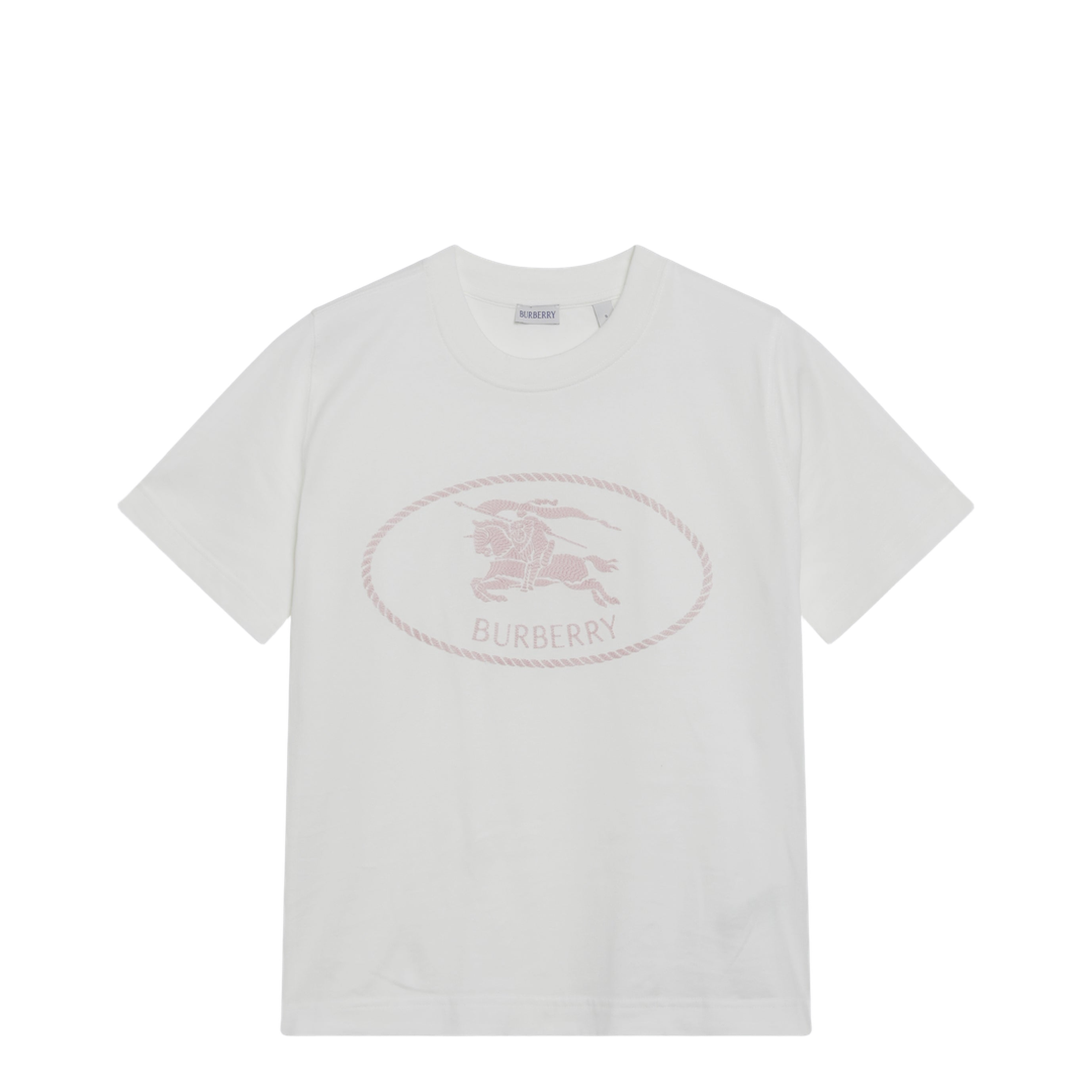 White T-shirt with Knight Stamp