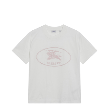 White T-shirt with Knight Stamp