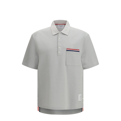 MAYFEYR - Thom Browne - Short-Sleeve Polo With Chest Pocket - MJP244EJ0251
