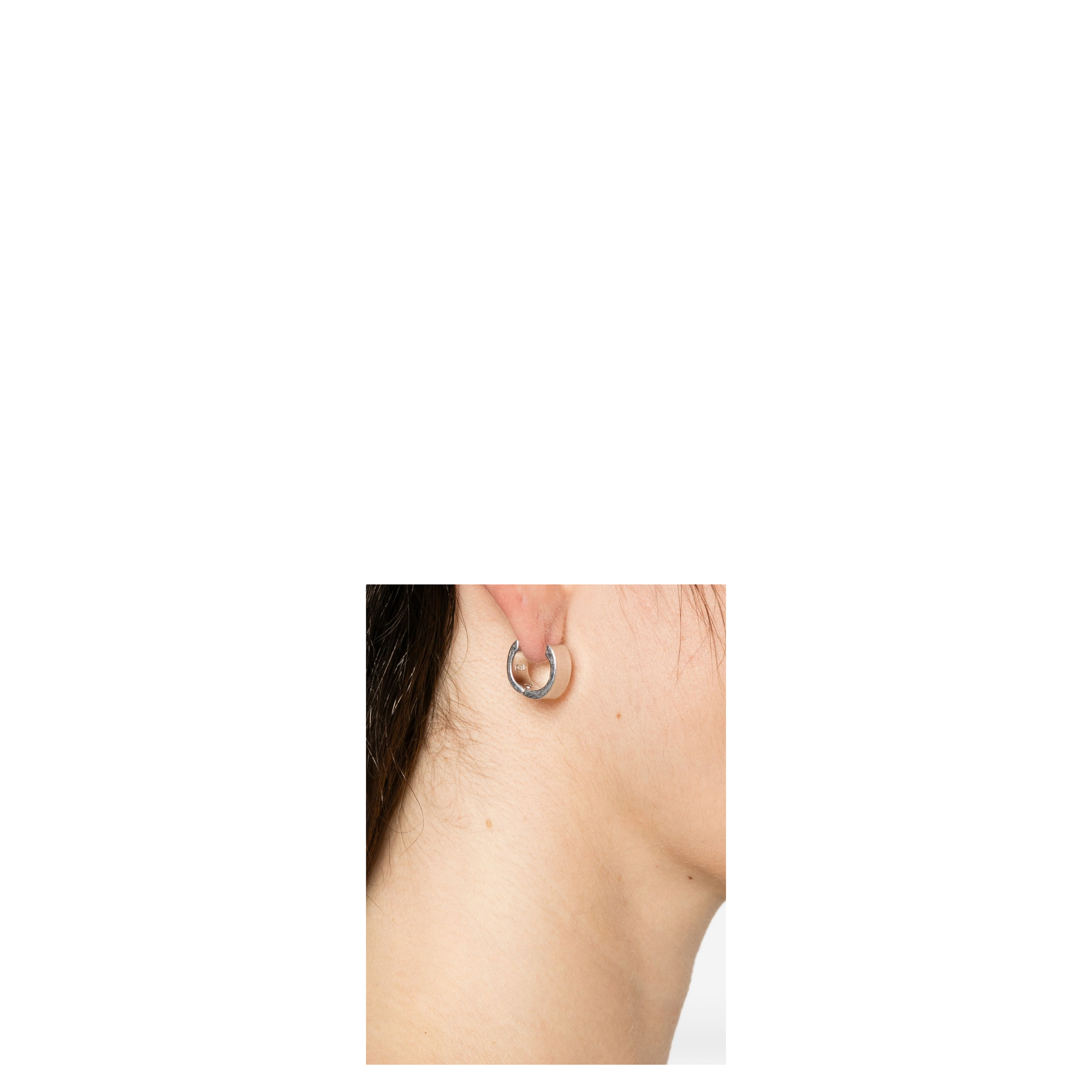 Petite Signature Hoop Earrings in Blue