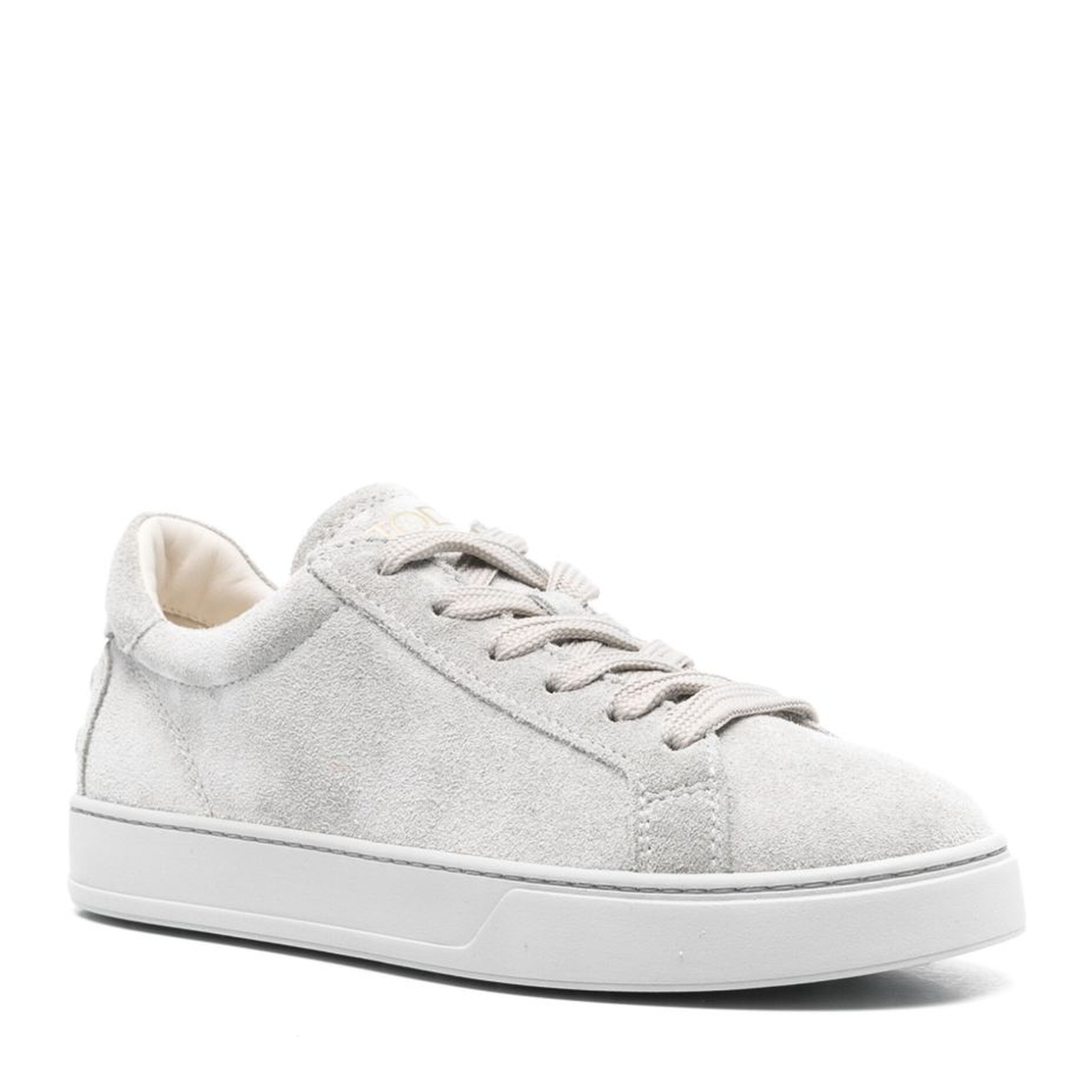 Light Grey Front Lace-Up Fastening Padded Ankle Flat Rubber Sole