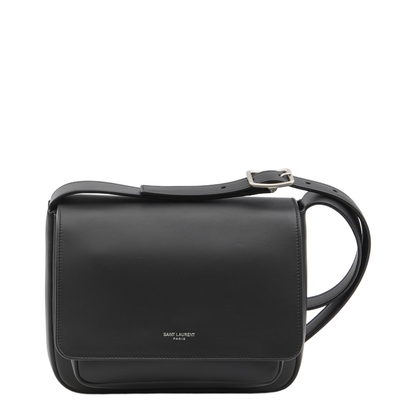 Satchel Small Leather Crossbody Bags - Black