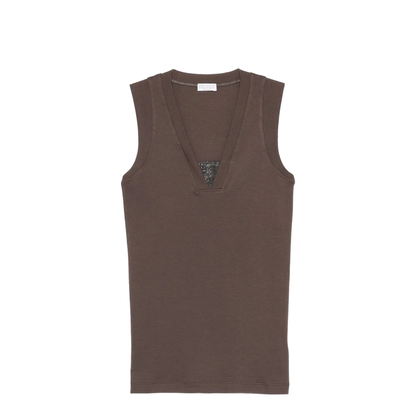 MAYFEYR - Brunello Cucinelli - Stretch Cotton Jersey Tank Top With Precious Faux-Layering - M0TC8EL672