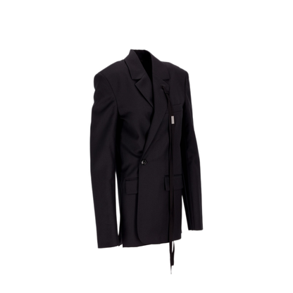 MAYFEYR - ANN DEMEULEMEESTER - Elin Asymmetric Closure Tailored Jacket - B0012243FA515099