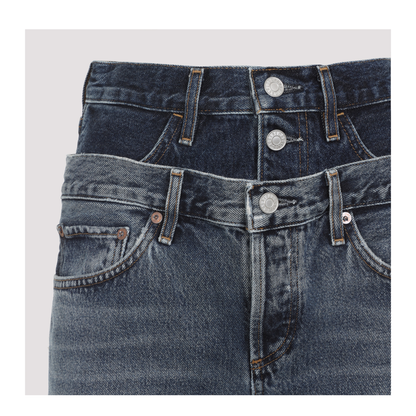 MAYFEYR - Agolde - Elson Blue Cotton Jeans - A2971206PNPOR