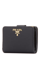 Logo Plaque Bifold Wallet with Zip Pouch, Gold Hardware