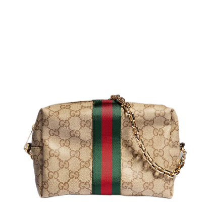 GG Supreme Canvas Toiletry Case - Beige/Ebony Supreme