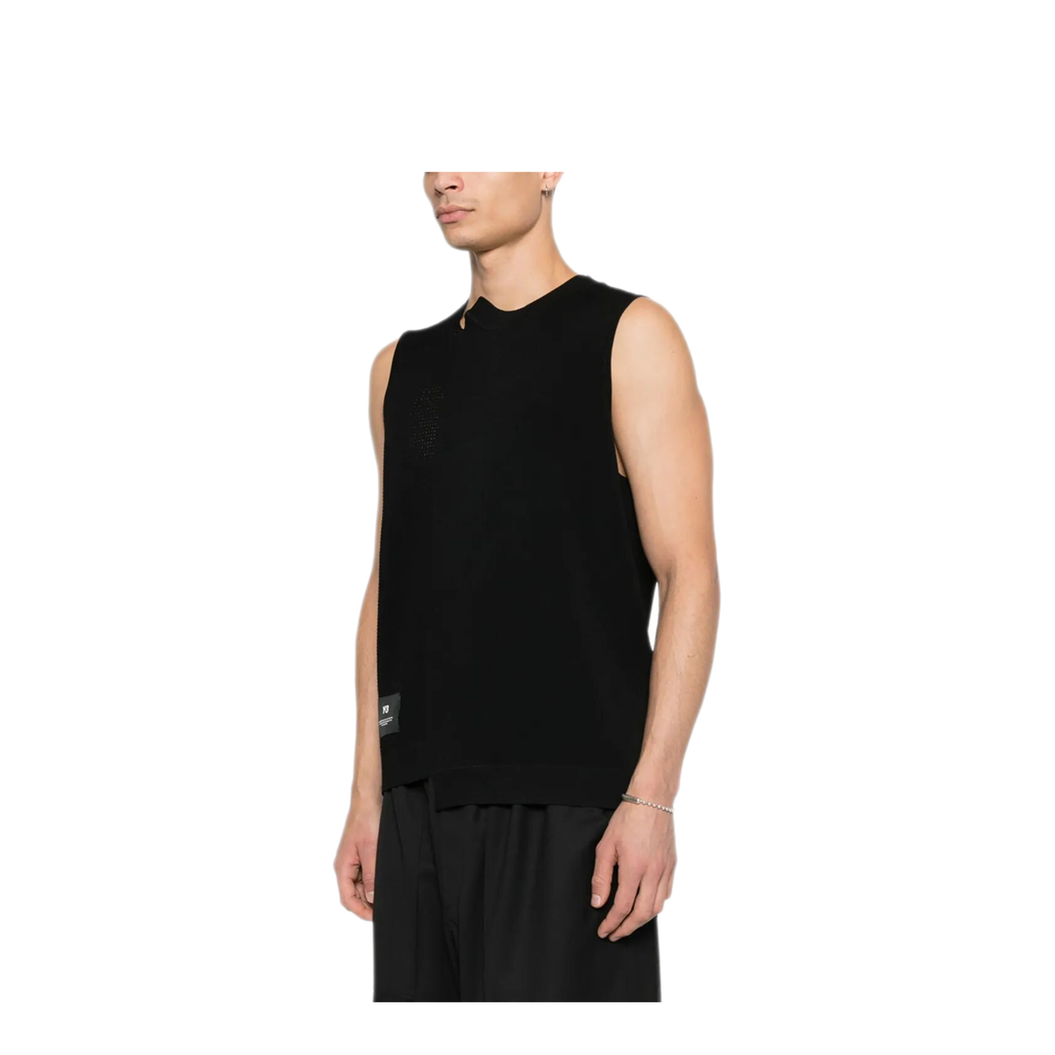 MAYFEYR - Y-3 - Gfx Knitted Vest With Perforated Details - KH0420