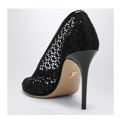 Black Macramé Pump