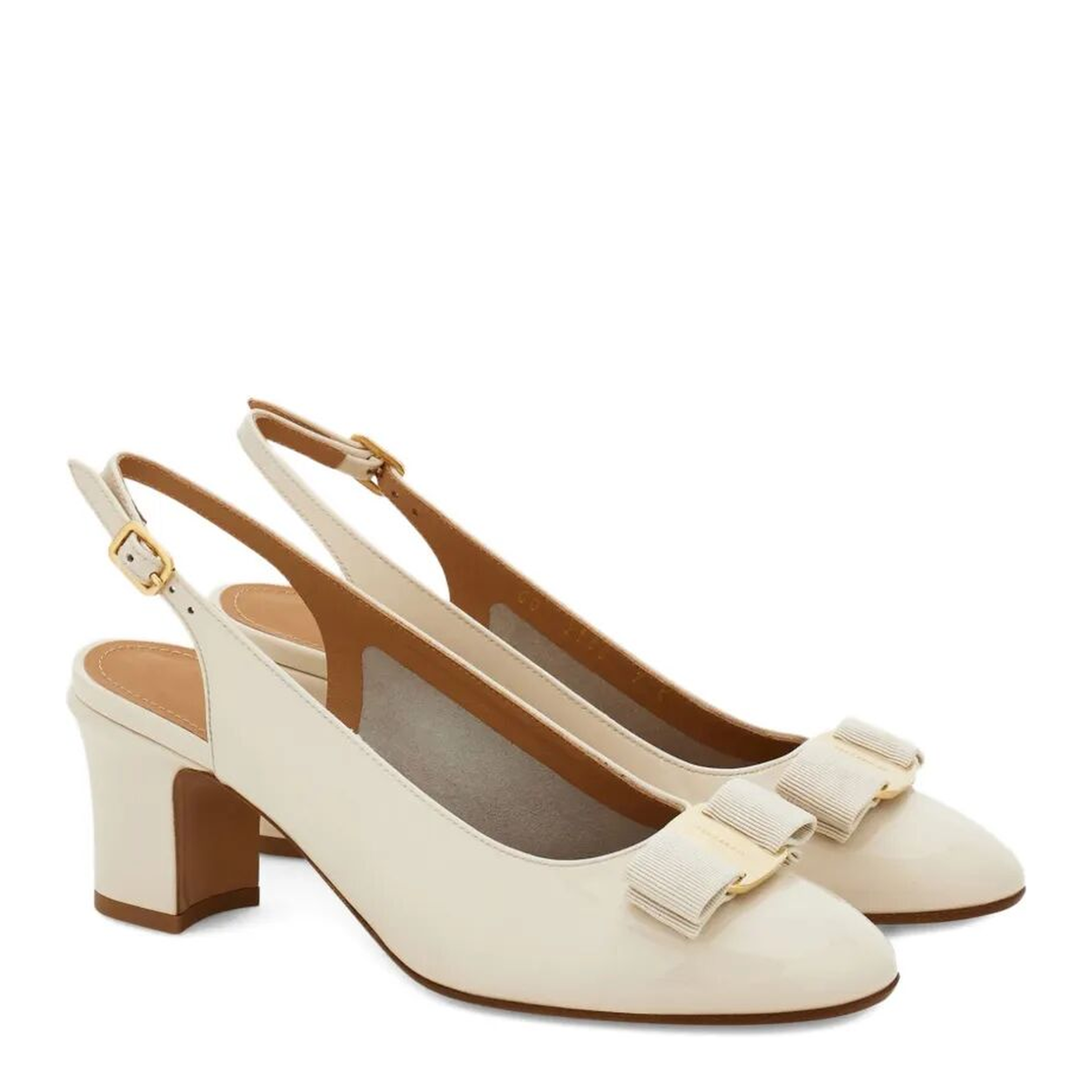MAYFEYR - Ferragamo - Slingback Fiocco Vara - 01L1300790740MASCARPONEBISCOTTO