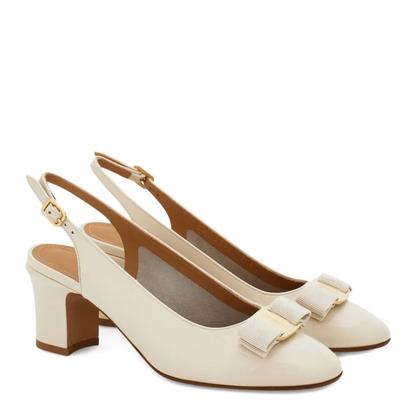 MAYFEYR - Ferragamo - Slingback Fiocco Vara - 01L1300790740MASCARPONEBISCOTTO