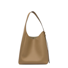 Romy Pebbled Leather Hobo Bag - Tiramisu
