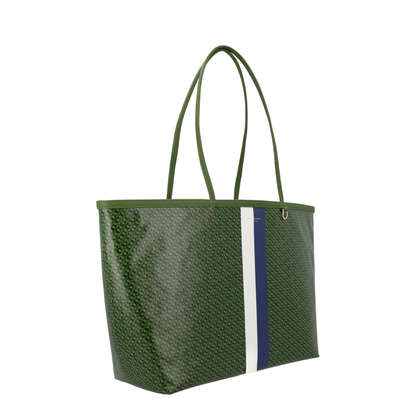 Racer Coated Canvas Tote - Green